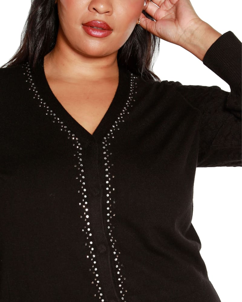 Belldini rhinestone zipper cardigan hot sale